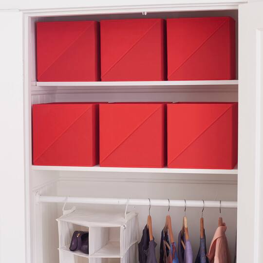 Household Essentials Storage Cubes with Diagonal Handle, 6ct.